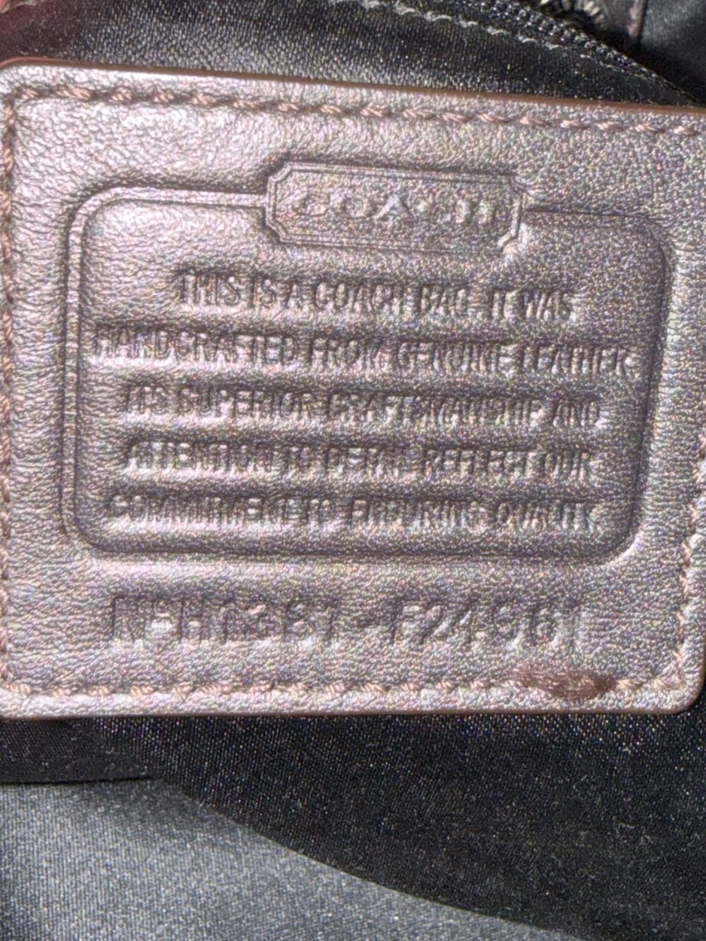 Coach Black Leather Shoulder Tote with Front Buckle Pocket - Picture 4 of 12